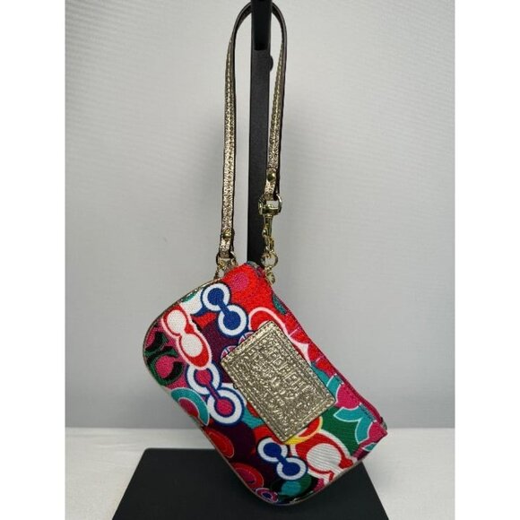 Coach Poppy C Print Wristlet F48151 - Picture 1 of 7